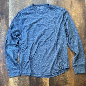 Lucky Brand Heathered Navy Long Sleeve Tee